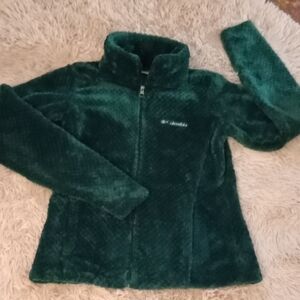 Ladies Columbia Forest Green Fleece Jacket
